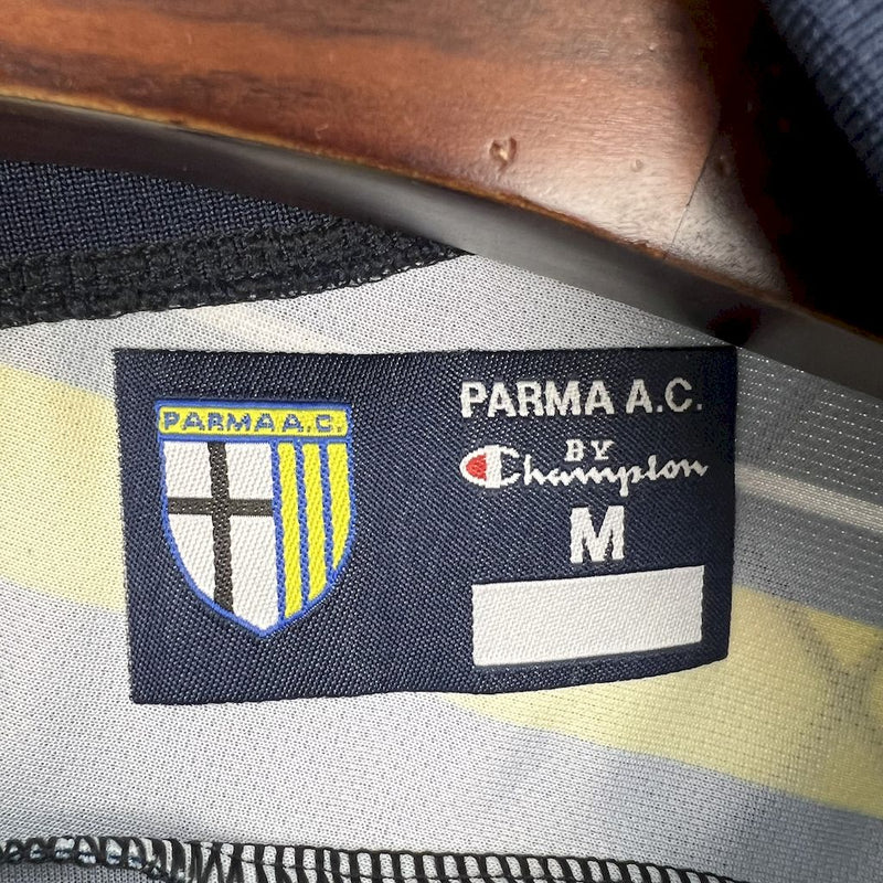 Camisa Parma Retrô 1999/00 Away Azul e Amarela