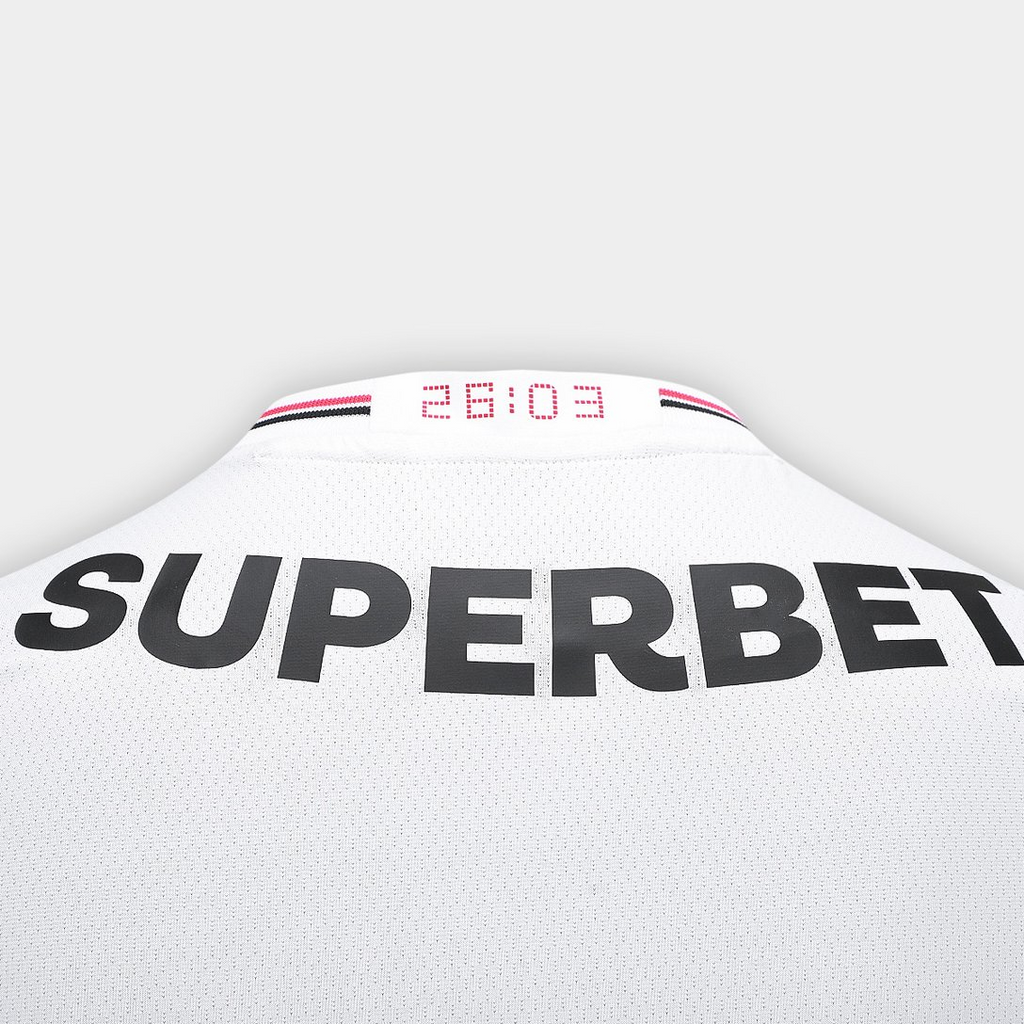 Camisa São Paulo 25/26 Casa New Balance Masculina - Branco+Vermelho - Jogador