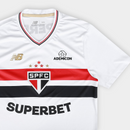 Camisa São Paulo 25/26 Casa New Balance Masculina - Branco+Vermelho - Jogador