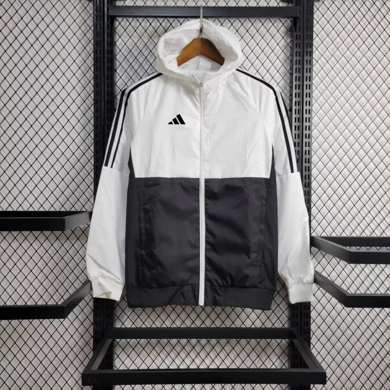 Corta Vento Adidas 24/25 - Branco e Preto