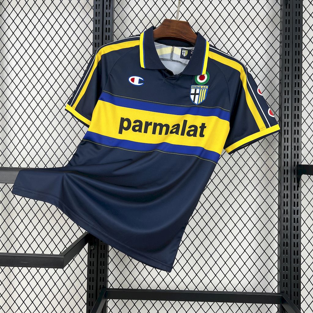 Camisa Parma Retrô 1999/00 Away Azul e Amarela
