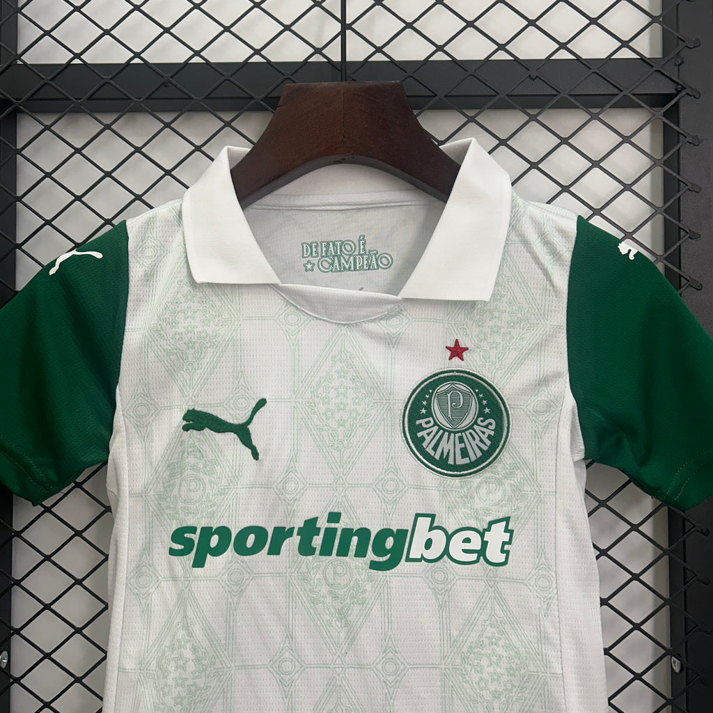 Kit Infantil Palmeiras 25/26 Away - Branco