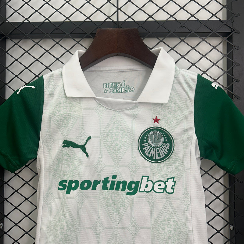 Kit Infantil Palmeiras 25/26 Away - Branco