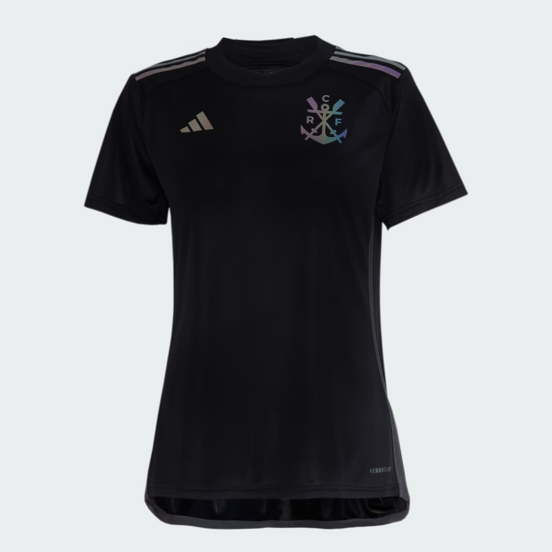 Camisa Feminina Flamengo III 23/24 Adidas - Preto