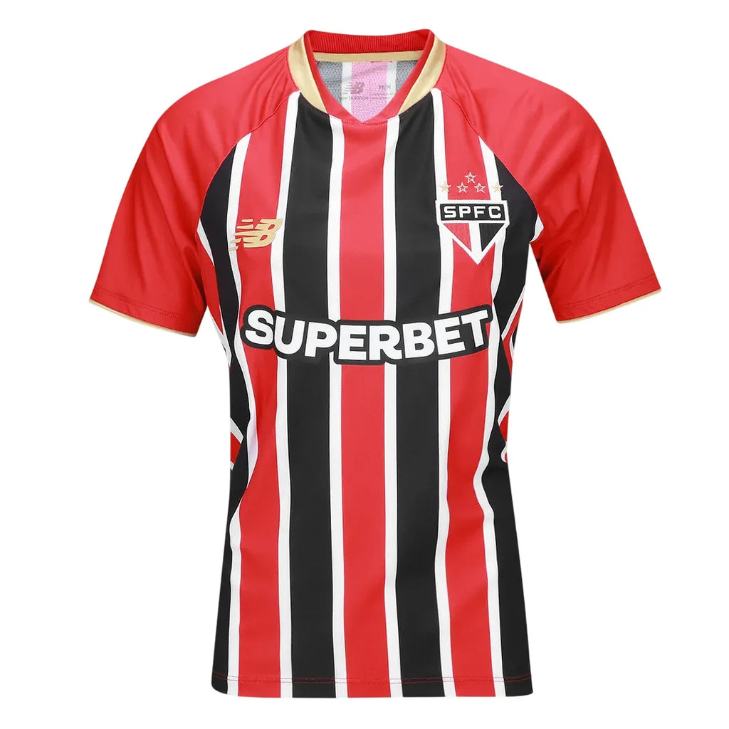 Camisa Tricolor Feminina Away 25/26 - Vermelha e Preta