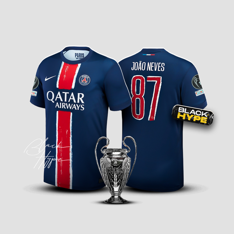 Camisa João Neves PSG 24/25 Home - Champions League