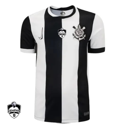 Camisa Corinthians Third 24/25 - Preta e Branca #Memphis10