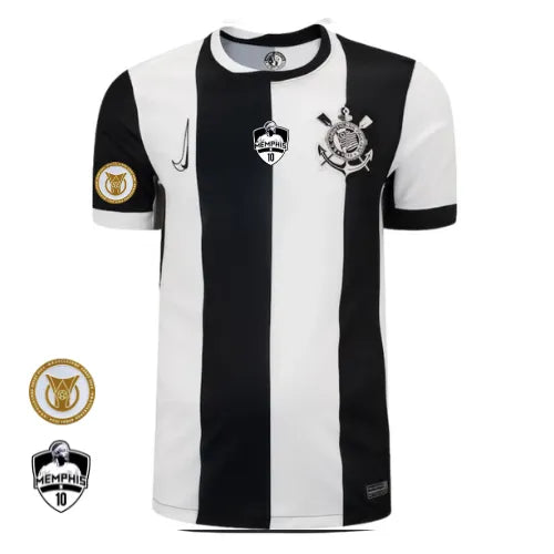 Camisa Corinthians Third 24/25 - Preta e Branca #Memphis10