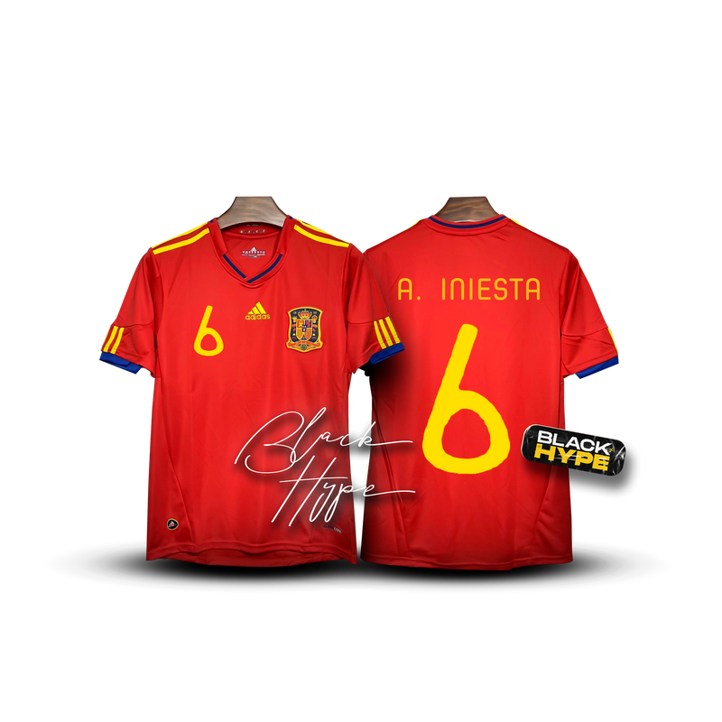 Camisa Iniesta Espanha 2010 Legend