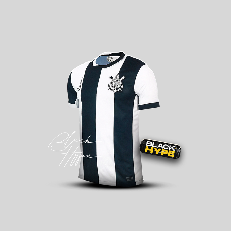 Conjunto Infantil Corinthians III 24/25 - Preto e Branco