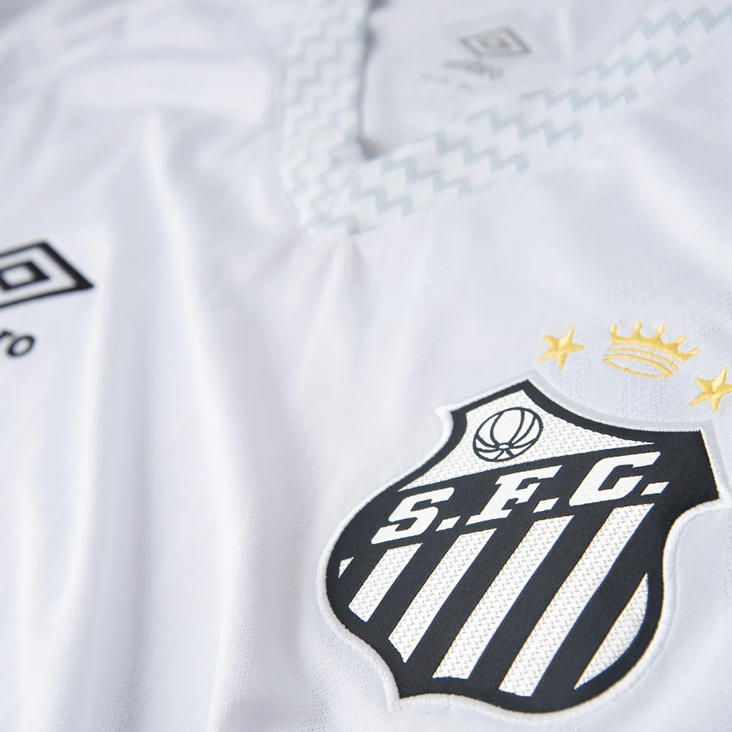 Camisa do Santos I 25/26 Torcedor Branca (#NEYMAR JR 10 Incluso)
