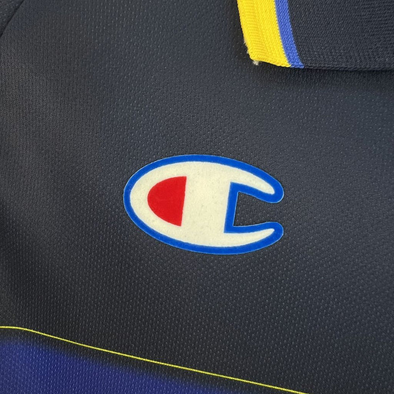 Camisa Parma Retrô 1999/00 Away Azul e Amarela