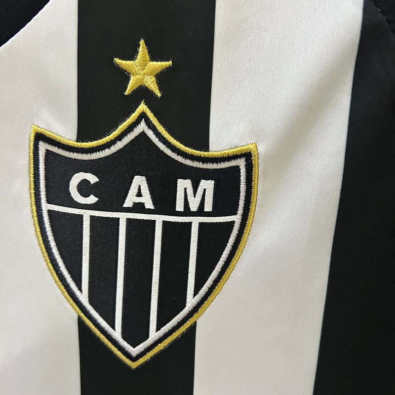 Camisa Atlético Mineiro Feminina Home 25/26 - Preta e Branca