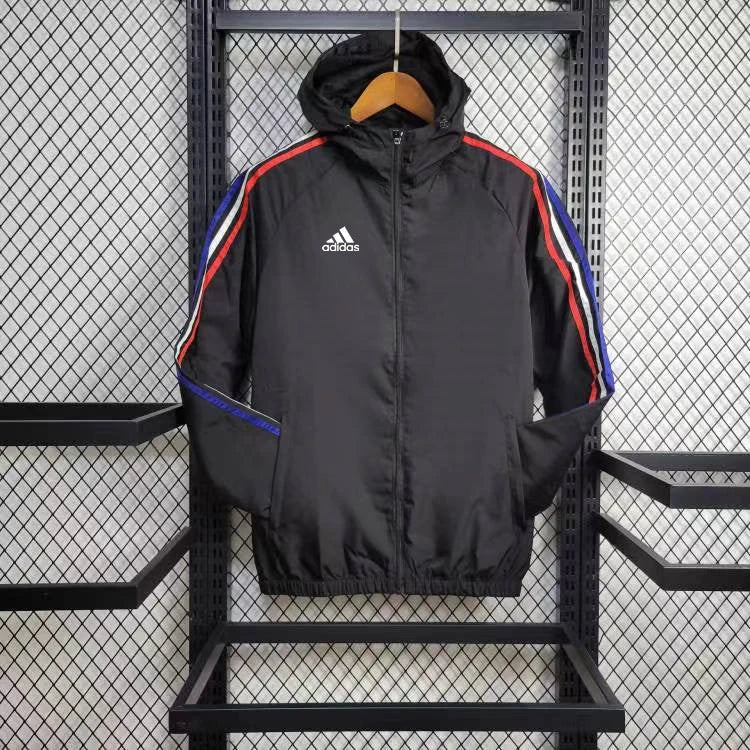 Corta Vento Adidas 24/25 - Preto e Vermelho