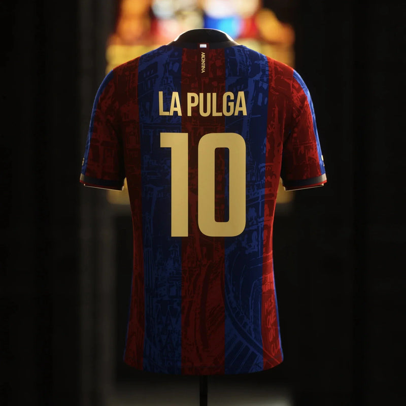 Camisa Barcelona Edição La Pulga 24/25 Grená - Comma Masculino Torcedor