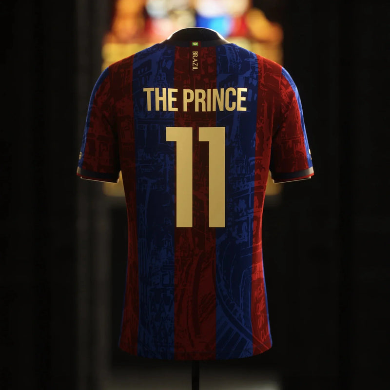 Camisa Barcelona Edição The Prince 24/25 Grená - Comma Masculino Torcedor