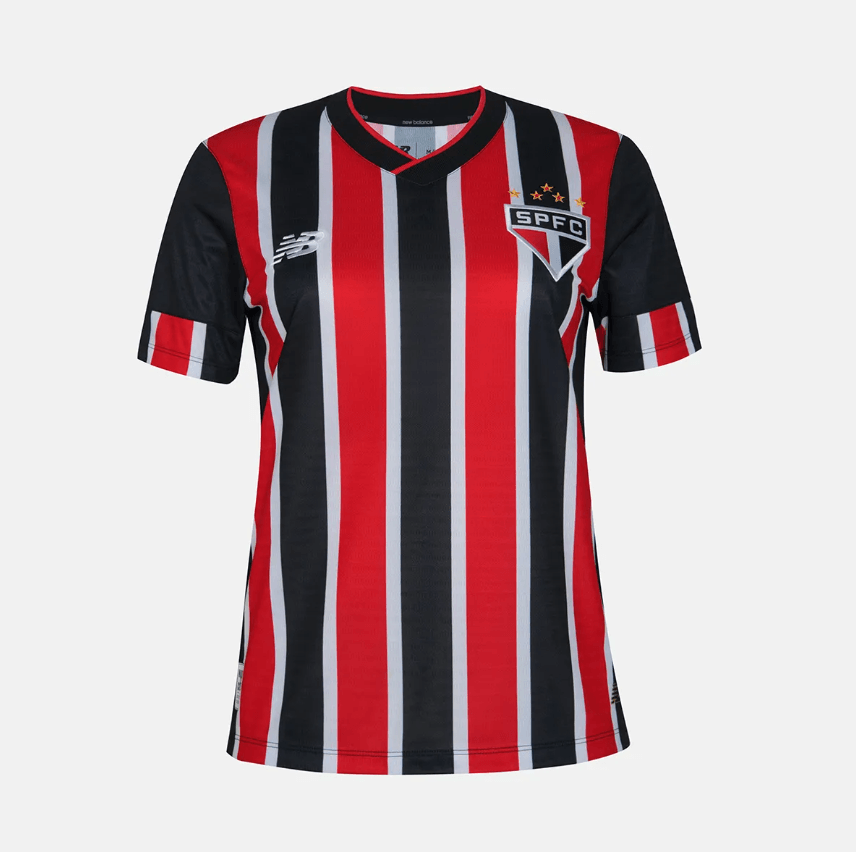 Camisa São Paulo 24/25 New Balance - Vermelha e Preta - (Feminina)