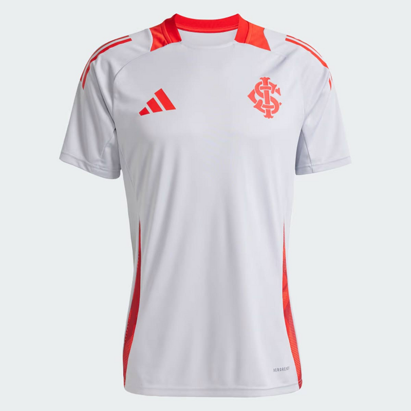 Camisa Adidas Internacional Treino 2025 Cinza (Com patrocinadores)